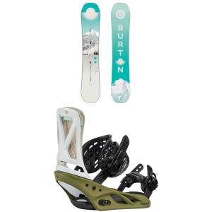 Burton Burton Feelgood Flying V Snowboard 149 Package (149 cm) + L Womens in Black size 149/L Rubber 2027