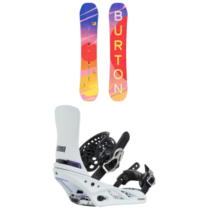 Burton Burton Feelgood Snowboard 146 Package (146 cm) + M Womens in White size 146/M 2027