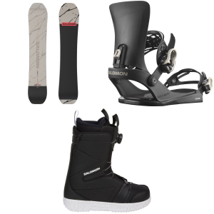 Salomon Overcast Snowboard 147 Package (147 cm) + S in Black size 147/S Nylon 2027