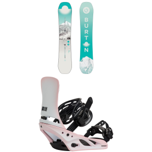 Burton Burton Feelgood Flying V Snowboard 149 Package (149 cm) + L Womens in Purple size 149/L Aluminum 2027