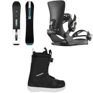 Salomon Sight Snowboard 155W Package (155W cm) + S in Black size 155W/S Nylon 2027