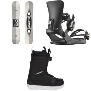Salomon Kickback Snowboard 158 Package (158 cm) + S in Black size 158/S Nylon/Rubber 2027