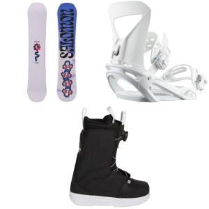 Salomon Salomon Oh Yeah Snowboard 143 Package (143 cm) + S Womens in White size 143/S 2027