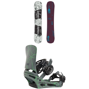 Burton Rewind Snowboard 158 Package (158 cm) + M in Green size 158/M Aluminum 2027