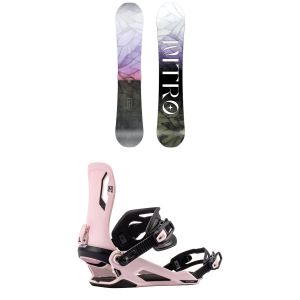Nitro Nitro Lectra Leaf Snowboard 146 Package (146 cm) + M Mens in White size 146/M 2027