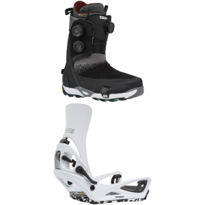 Burton Waverange X Pro Step On Wide Snowboard Boots Package (12) + L in White size 12/L Nylon 2012