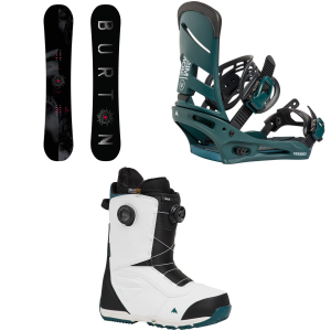 Burton Cultivator Snowboard 160 Package (160 cm) + L in Teal size 160/L Aluminum 2027