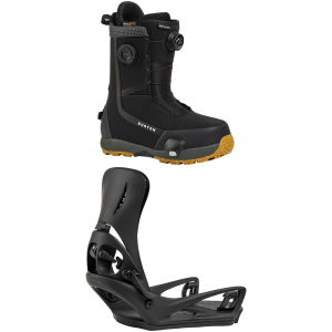 Burton Highshot Plus Step On Wide Snowboard Boots Package (10) + L in Black size 10/L Nylon/Rubber 2010