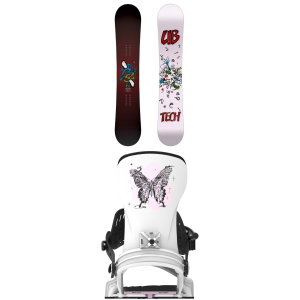 Lib Tech Lib Tech Two Time Snowboard 152 Package (152 cm) + M/L Womens in Black size 152/M/L Nylon/Aluminum 2027