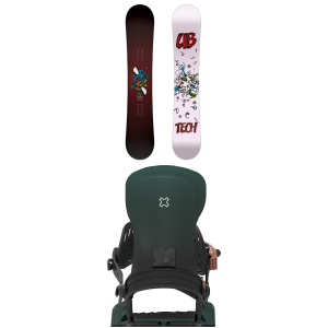 Lib Tech Lib Tech Two Time Snowboard 146 Package (146 cm) + S/M Womens in Green size 146/S/M Aluminum 2027