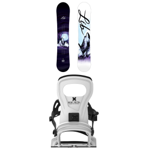 Lib Tech Lib Tech Cortado Snowboard 145 Package (145 cm) + M/L Womens in White size 145/M/L Aluminum 2027