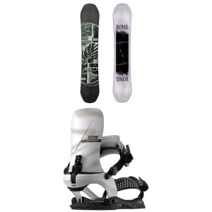 Rome Boneless Snowboard 156 Package (156 cm) + M/L in Black size 156/M/L Aluminum 2027