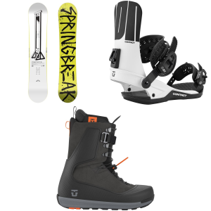 CAPiTA Spring Break Stairmaster Snowboard 158W Package (158W cm) + L in White size 158W/L Aluminum 2027