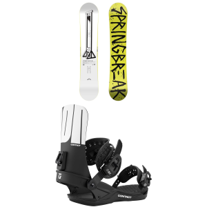 CAPiTA Spring Break Stairmaster Snowboard 154 Package (154 cm) + L in Black size 154/L Aluminum 2027
