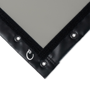 10x14 Foot High-Contrast Gray Impact Screen Finished Edges With Loop (Remnant/Clearance)