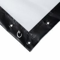 7.7x10 Foot Preferred Impact Screen Finished With Black Vinyl Edges and Grommets (Remnant/Clearance)