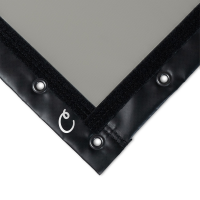 10x14 Foot High-Contrast Gray Impact Screen Finished Edges With Loop (Remnant/Clearance)