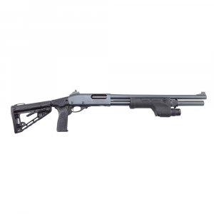 CQB Tactical 18.5" 6 Round 12 Gauge Pump Action Shotgun - Black Armor-Tuff