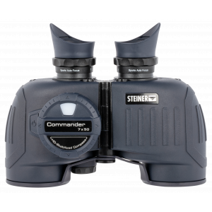 Commander Porro Prism 7x50mm Binoculars with Compass - Black