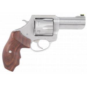 Professional V 3" 6 Round 357 Magnum Revolver - Matte Stainless/Wood