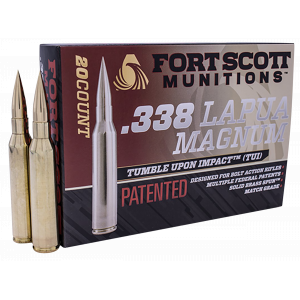 TUI Solid Copper Spun 250 gr 338 Lapua Magnum Rifle Ammo - 20 Round Box