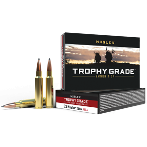 Trophy Grade Long Range Spitzer AccuBond 265 gr 33 Nosler Rifle Ammo - 20 Round Box