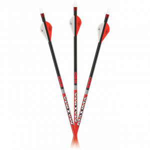 Maxima Red 32" Arrow Shafts With Q2i Rapt-x 2" Vanes (6-pack)