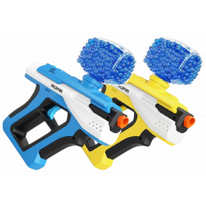 WildFire Dual Blaster Kit Gel BB Air Pistols - Blue & Yellow