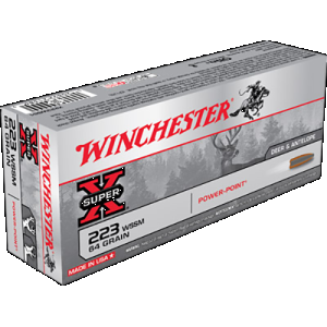 Power Point 64 gr 223 WSSM Rifle Ammo - 20 Round Box