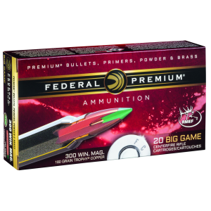 Premium Trophy Copper 180 gr 300 Winchester Magnum Rifle Ammo - 20 Round Box