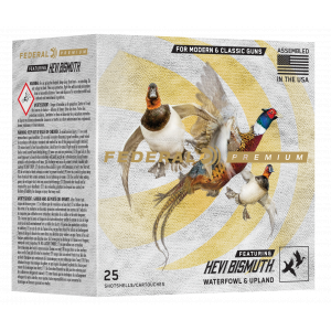 Premium HEVI-Bismuth #4 2-3/4" 12 Gauge Shotgun Ammo - 25 Round Box