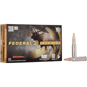 Premium Nosler Partition 180 gr 308 Winchester Rifle Ammo - 20 Round Box