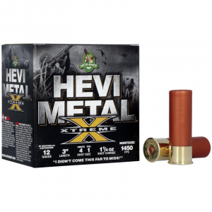 HEVI-Metal Xtreme #1 Steel & #4 Tungsten 12 Gauge Shotgun Ammo - 25 Round Box