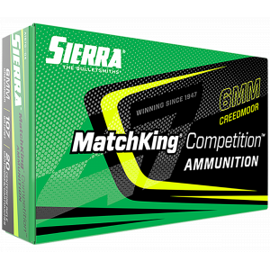 Matchking Boat Tail Hollow Point 107 gr 6mm Creedmoor Rifle Ammo - 20 Round Box