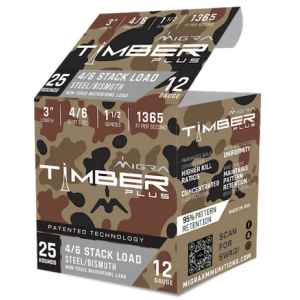 Bismuth Staxd Steel #4/#6 3" 12 Gauge Shotgun Ammo - 25 Round Box