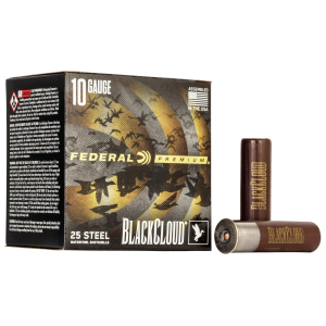 Black Cloud FS Steel #2 10 Gauge Shotgun Ammo - 25 Round Box