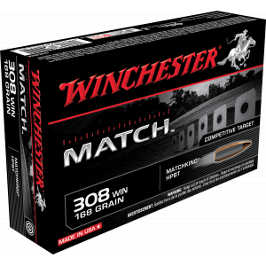 Match Sierra MatchKing BTHP 168 gr 308 Winchester Rifle Ammo - 20 Round Box