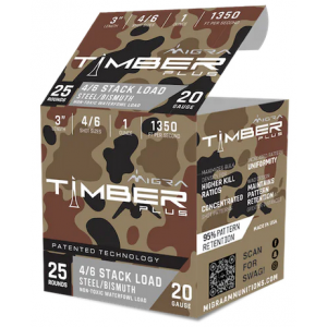 Bismuth Staxd Steel #4/#6 3" 20 Gauge Shotgun Ammo - 25 Round Box