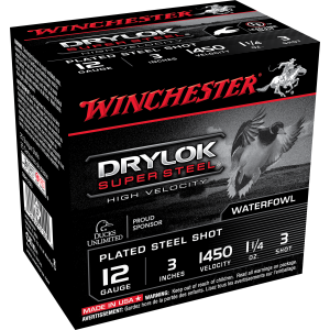 Drylock Super Steel High Velocity #3 3" 12 Gauge Shotgun Ammo - 25 Round Box