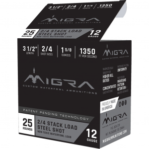 Staxd Waterfowl #2/#4 3-1/2" 12 Gauge Shotgun Ammo - 25 Round Box