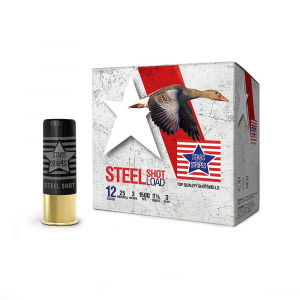 Stars & Stripes Steel Shot #3 12 Gauge Shotgun Ammo - 25 Round Box