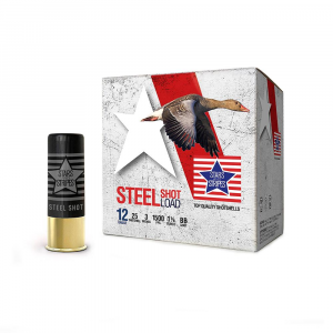 Stars & Stripes Steel Shot BB 12 Gauge Shotgun Ammo - 25 Round Box