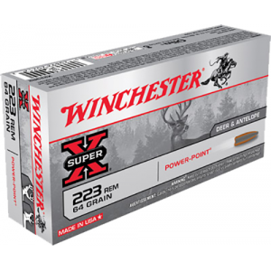 Power Point 64 gr 223 Remington Rifle Ammo - 20 Round Box