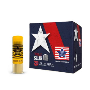 Stars & Stripes Rifled Slug 20 Gauge Shotgun Ammo - 25 Round Box