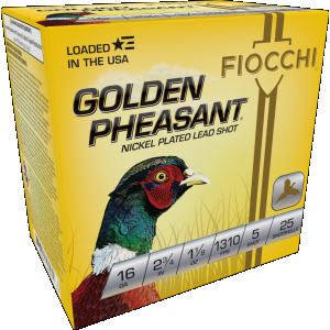 Golden Pheasant #5 2-3/4" 1-1/8 oz 16 Gauge Shotgun Ammo - 25 Round Box