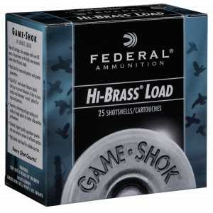 Game-Shock High Brass #6 2-3/4" 1-1/4 oz 12 Gauge Shotgun Ammo - 25 Round Box