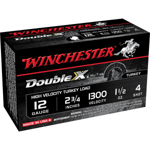 Double X High Velocity Turkey #4 2-3/4" 12 Gauge Shotgun Ammo - 10 Round Box