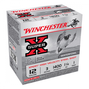 Super-X Xpert High Velocity Steel #1 3" 12 Gauge Shotgun Ammo - 25 Round Box