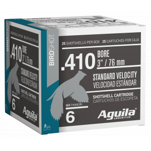 Birdshot Standard Velocity #6 3" 410 Gauge Shotgun Ammo - 25 Round Box