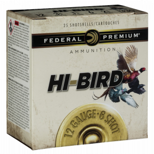 Premium Hi-Bird #6 2-3/4" 1-1/4 oz 12 Gauge Shotgun Ammo - 25 Round Box